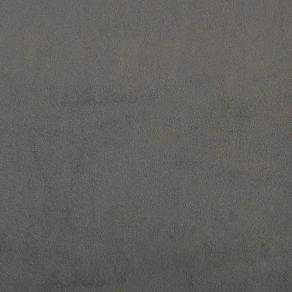 Cabeceira cama c/ abas veludo 147x23x118/128 cm cinzento-escuro