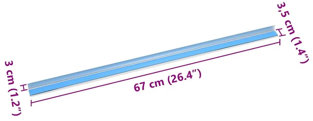 Perfis para degraus 30 pcs Prateado 67 cm Alumínio