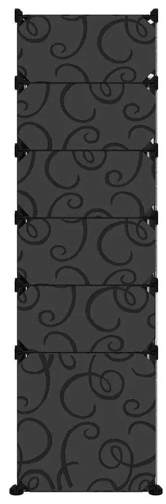 Sapateira 94x37x125 cm PP preto