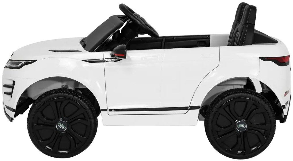 Carro elétrico para Crianças Range Rover Evoque 12V, Rodas Espuma EVA, assento couro ecológico Branco