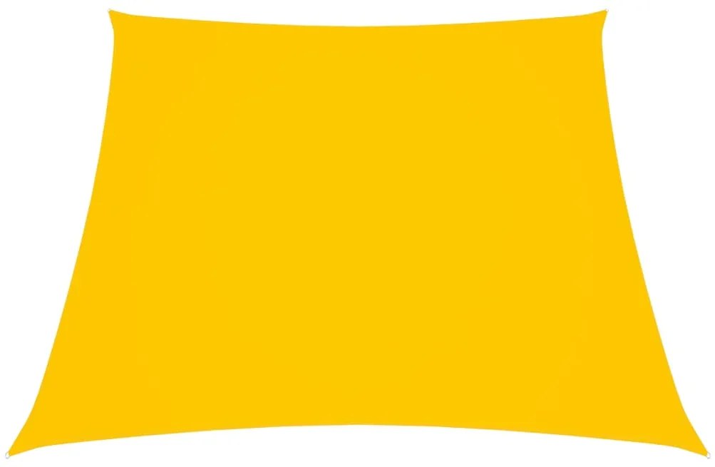 vidaXL Para-sol estilo vela tecido oxford trapézio 2/4x3 m amarelo