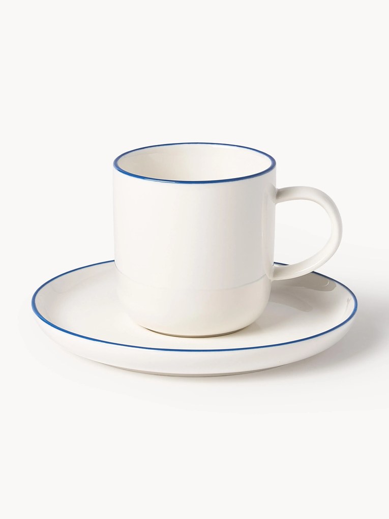 Chávenas de café em porcelana com pires Facile, 2 uni.
