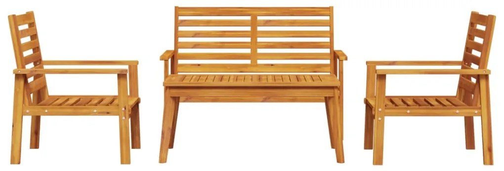4 pcs conjunto lounge de jardim madeira de acácia maciça