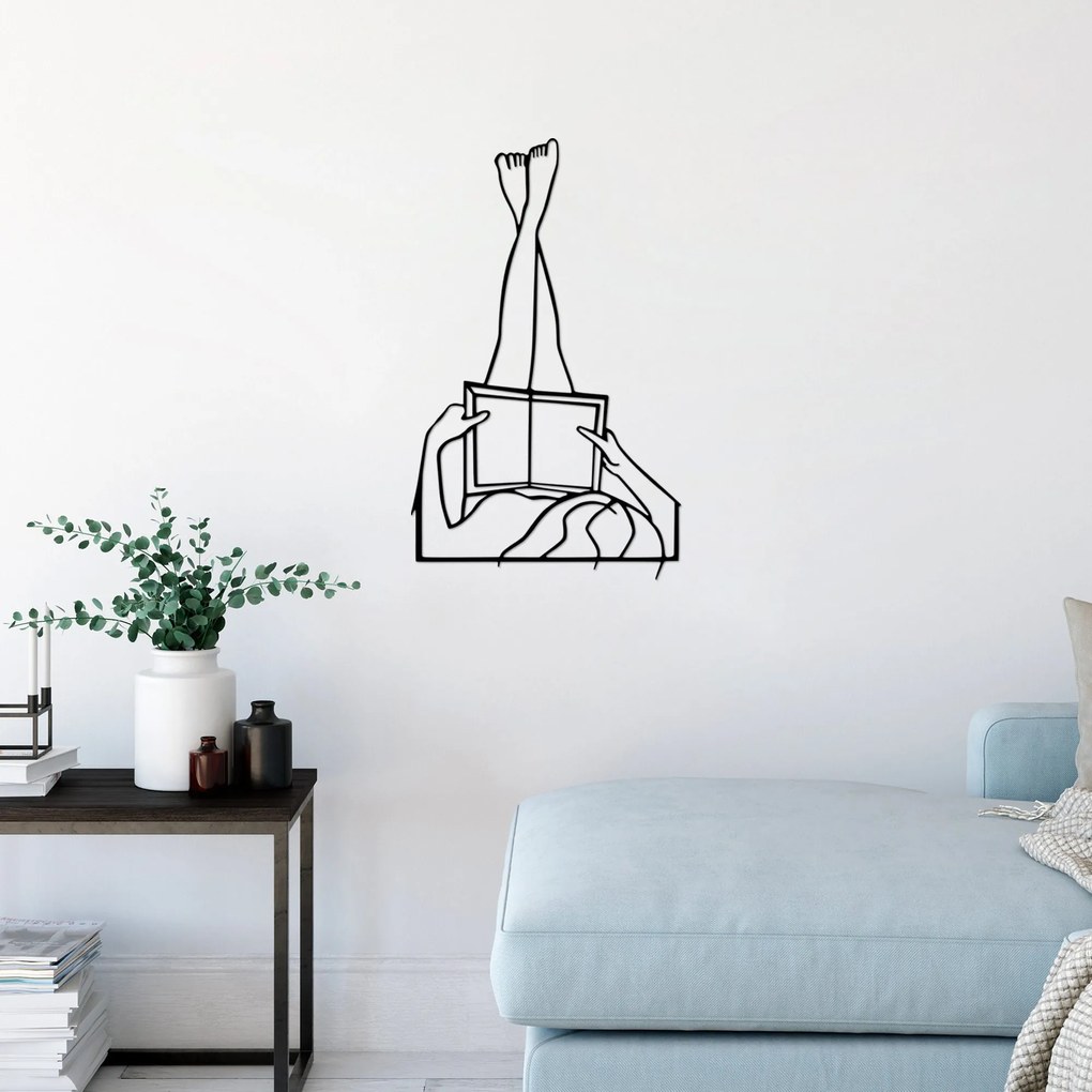 Acessório Decorativo de Parede i Love Reading – Preto – 42 x 69 cm