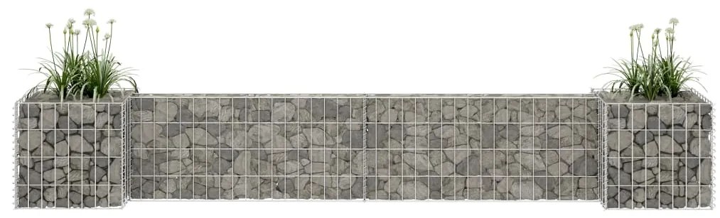 145658 vidaXL Gabião em forma de H fio de aço 260x40x40 cm