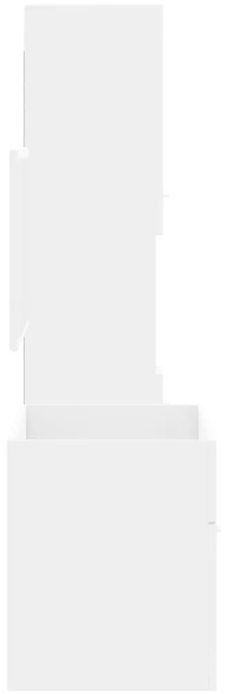 3 pcs conjunto móveis casa de banho derivados de madeira branco