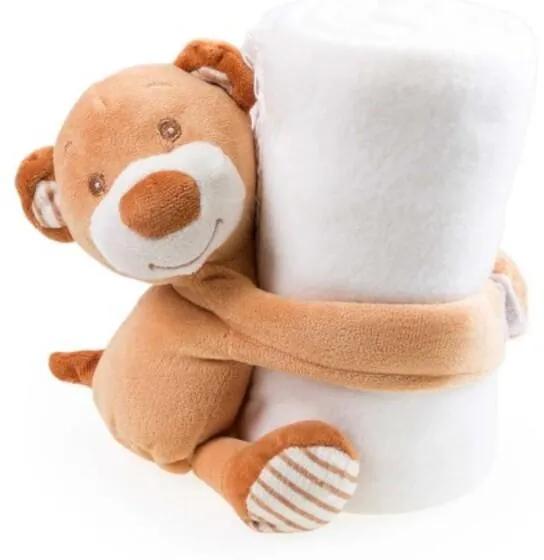 Manta Polar Infantil com Peluche 144721 Urso (100 x 75 cm) - Urso