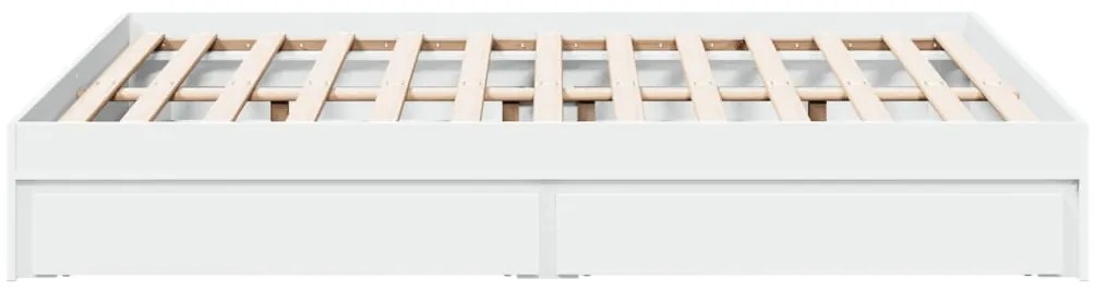 Estrutura de cama c/ gavetas 120x200cm derivados madeira branco