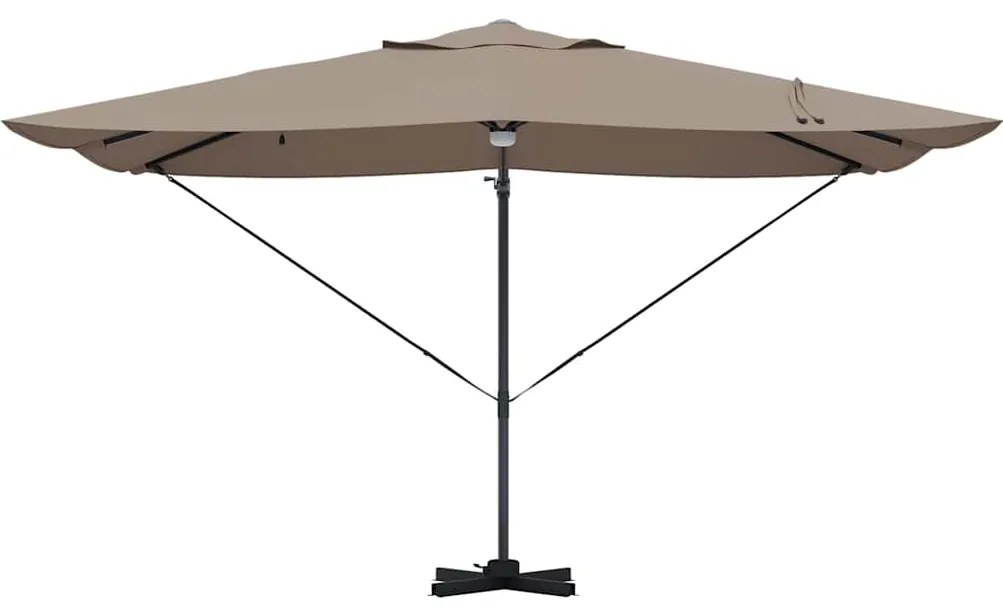 Guarda-sol Cantilever Roma da com LEDs, Cor Taupe, Medidas 352x251x265