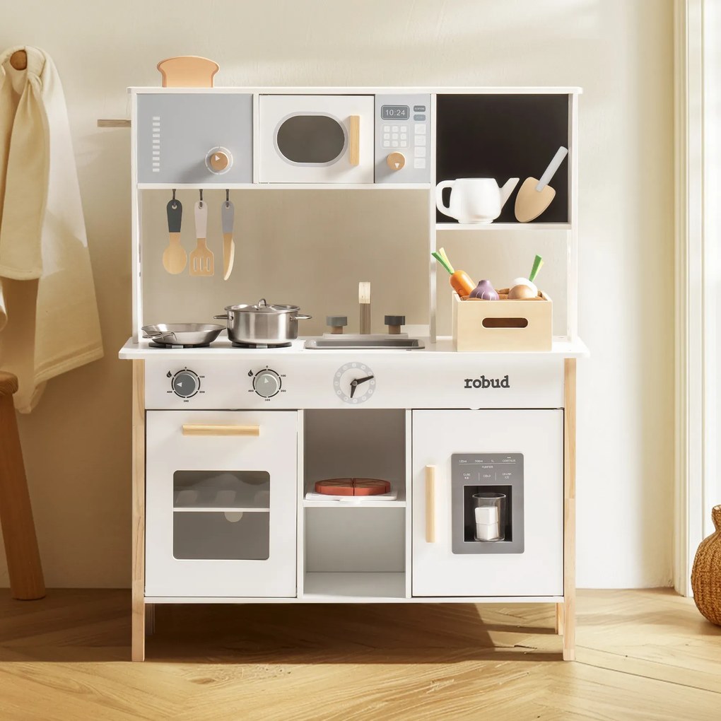 Cozinha de Brincar Infantil de Madeira 92 x 72 x 27 cm Plantio