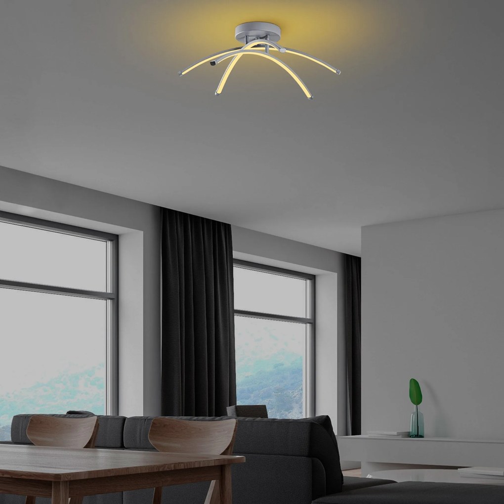 Chandelier Ledbanana – Cinzento – 57 cm x 20 cm x 57 cm
