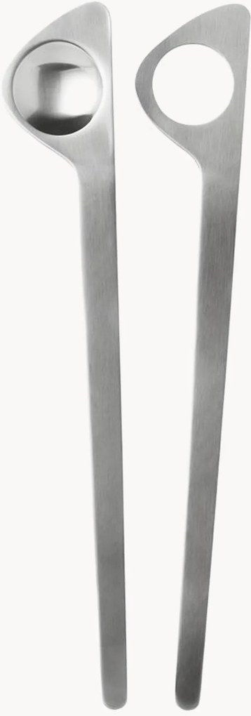 Talheres de salada em aço inoxidável Arne Jacobsen, conjunto de 2