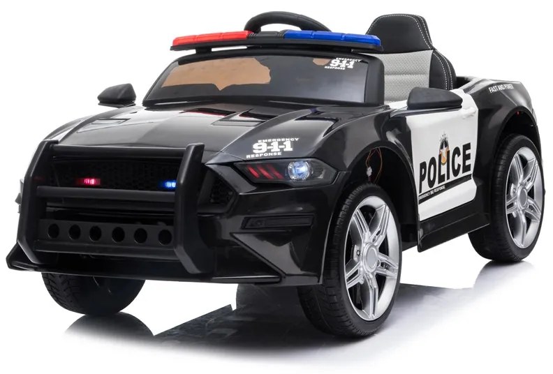 CARRO DE POLÍCIA CARRO ELÉTRICO INFANTIL 12V Preto