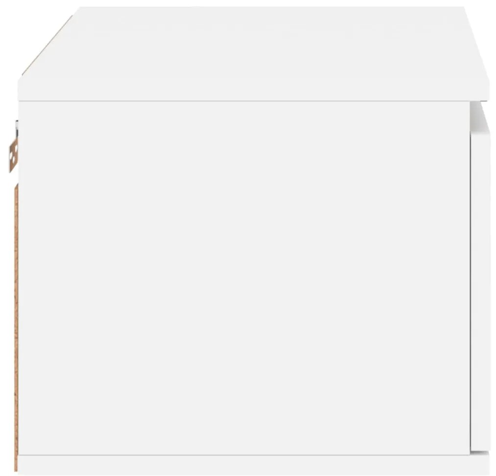 Mesa de cabeceira de parede com luzes LED branco