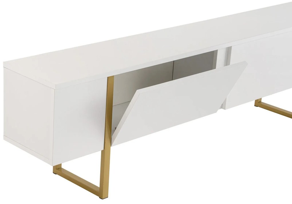 Móvel TV Serenity – Branco e Dourado – 180 cm x 50 cm x 29,5 cm