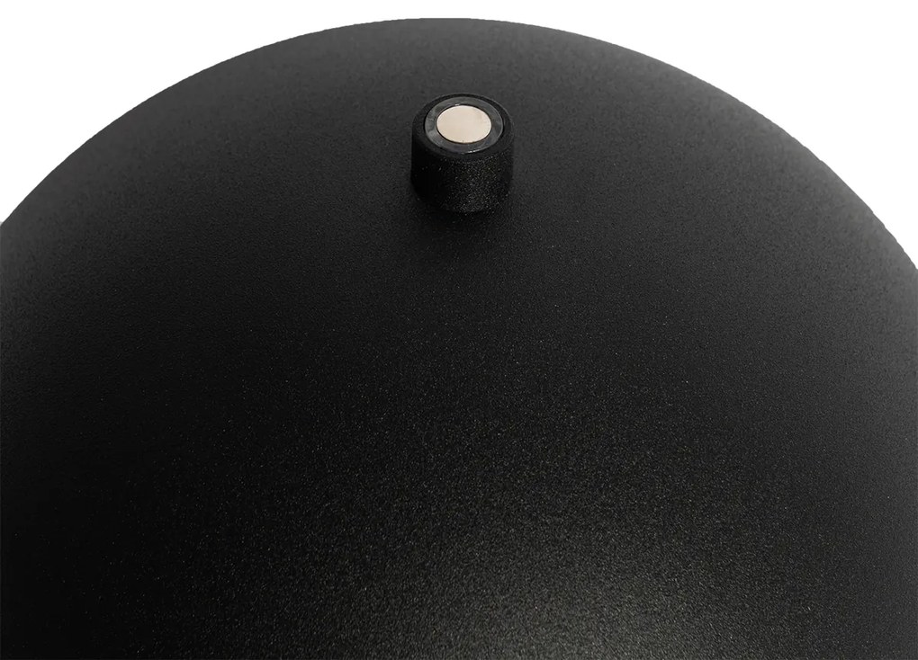 LED Candeeiro de mesa exterior preto recarregável com dimmer de 3 níveis - Keira Moderno