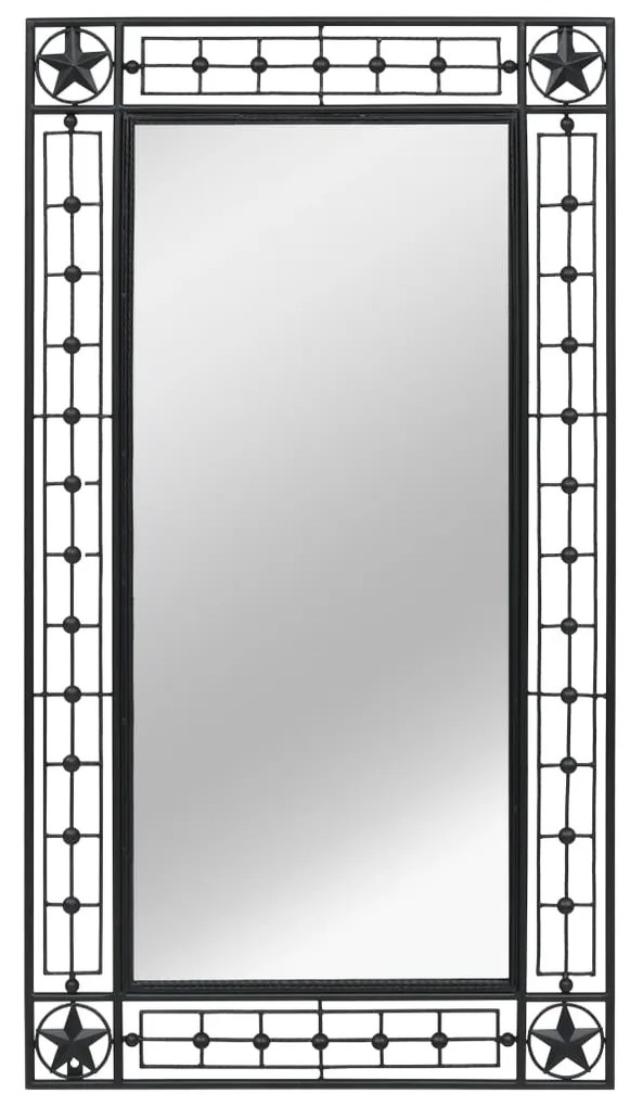 245926 vidaXL Espelho de parede retangular 60x110 cm preto