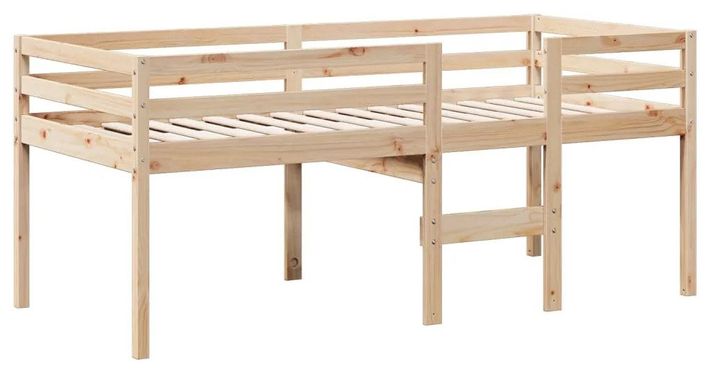 Cama alta com telhado 90x200 cm pinho maciço