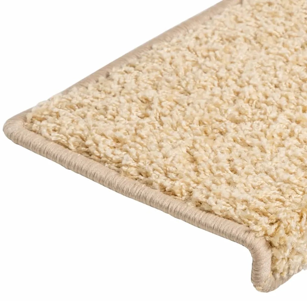 Tapete/carpete para degraus 15 pcs 65x21x4 cm castanho