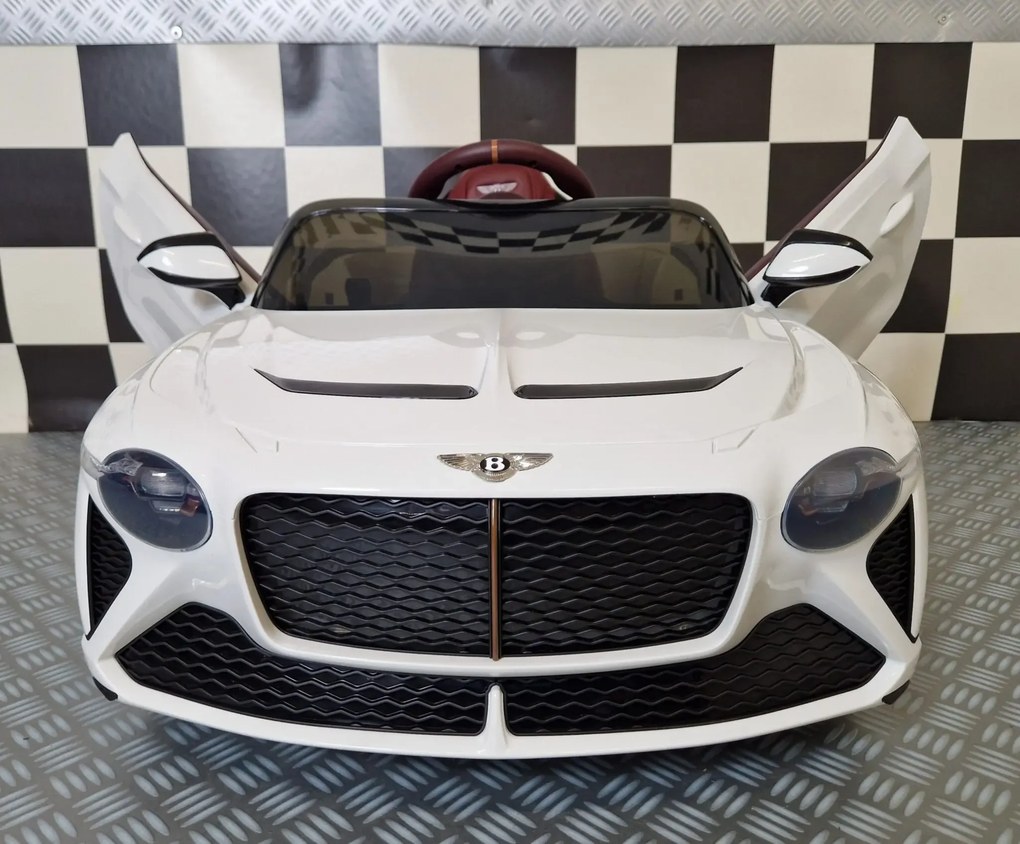 Carro elétrico infantil Bentley Bacalar 12V , telecomandado, pneus de EVA, assento em pele branco