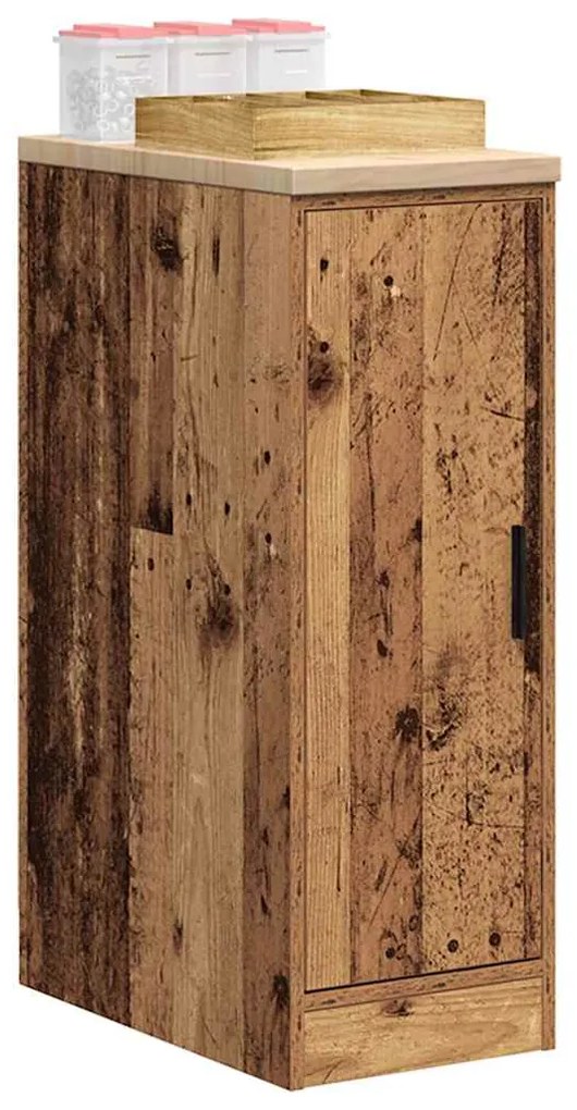 Armário de arrumação de garagem madeira velha 30x51x85 cm