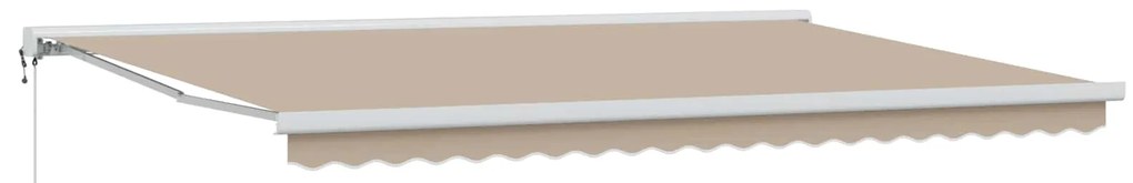 vidaXL Toldo Bege 500 x 300 x 165 cm Poliéster e Alumínio