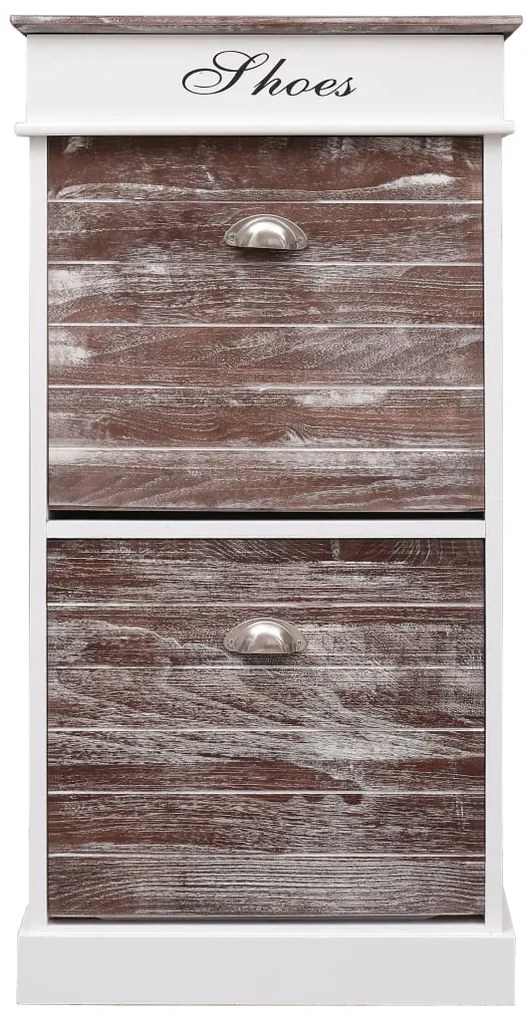 Sapateira 50x28x98 cm madeira de paulownia castanho