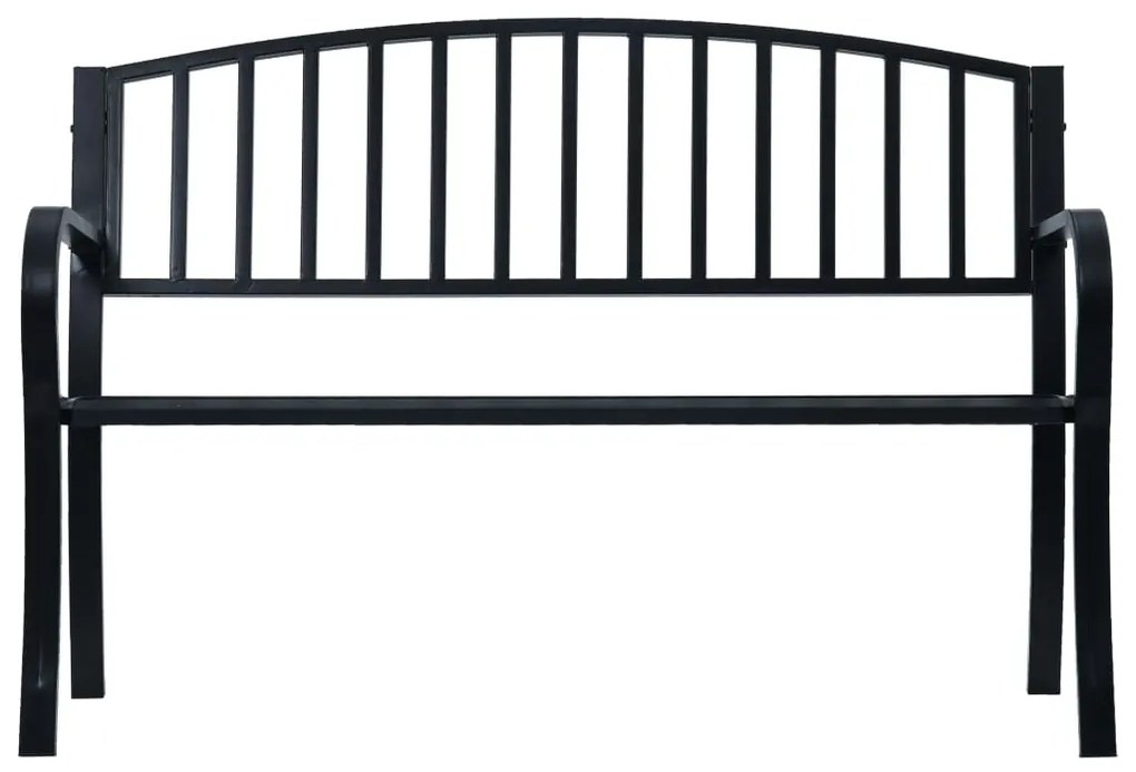 Banco jardim 125 cm aço preto