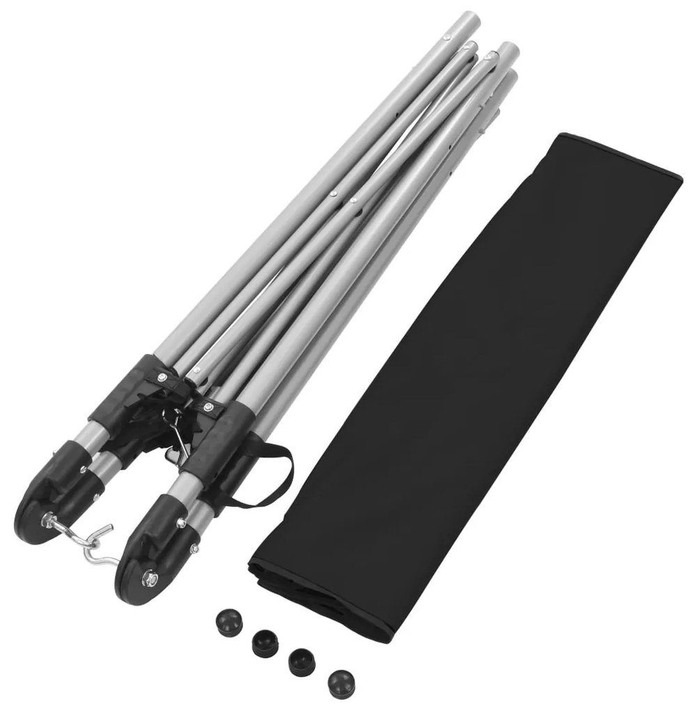 Rede com suporte dobrável preto