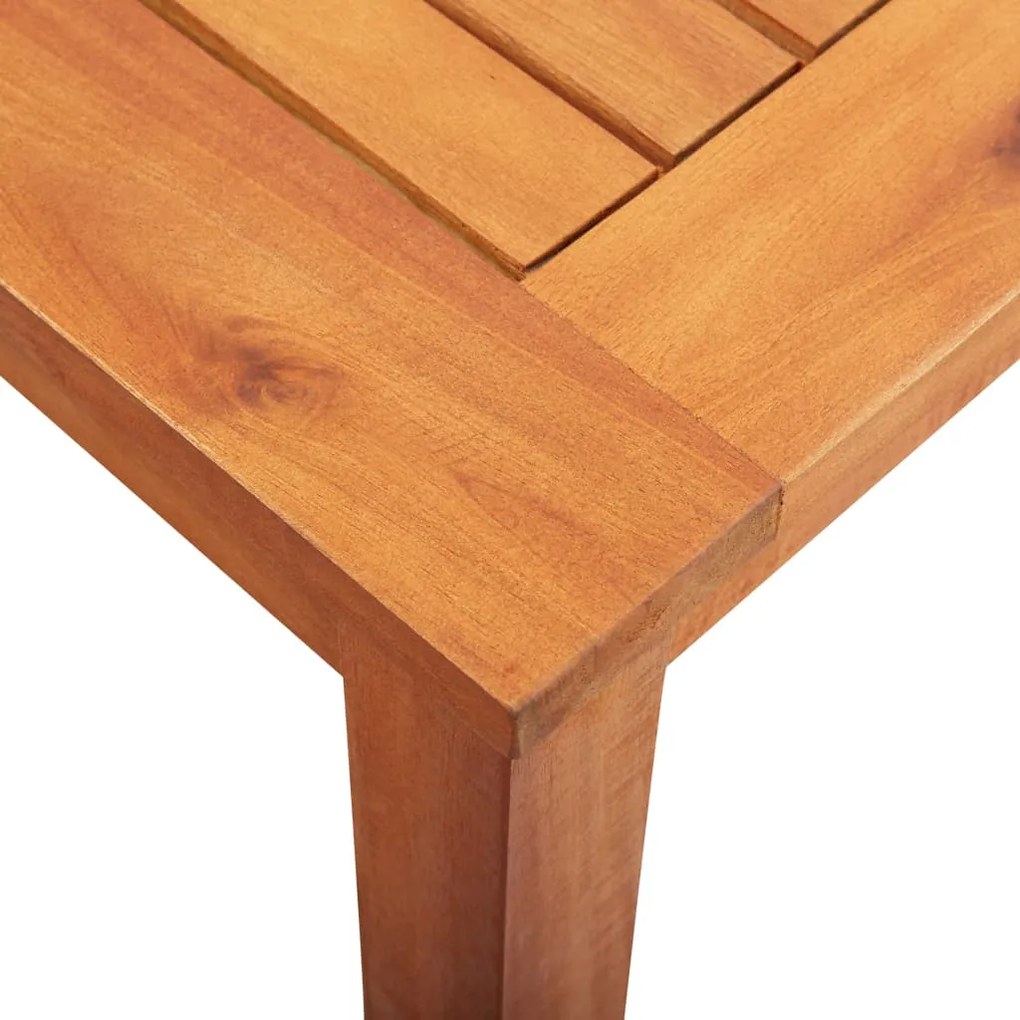 7 pcs conjunto de jantar exterior c/ almofadões acácia maciça