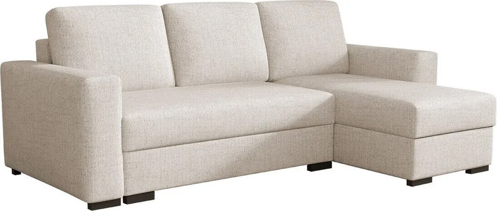 Sofá de canto Columbus 187, Cama com arrumação, 242x155x88cm, 114 kg, Pernas: Madeira, Madeira: Pinheiro