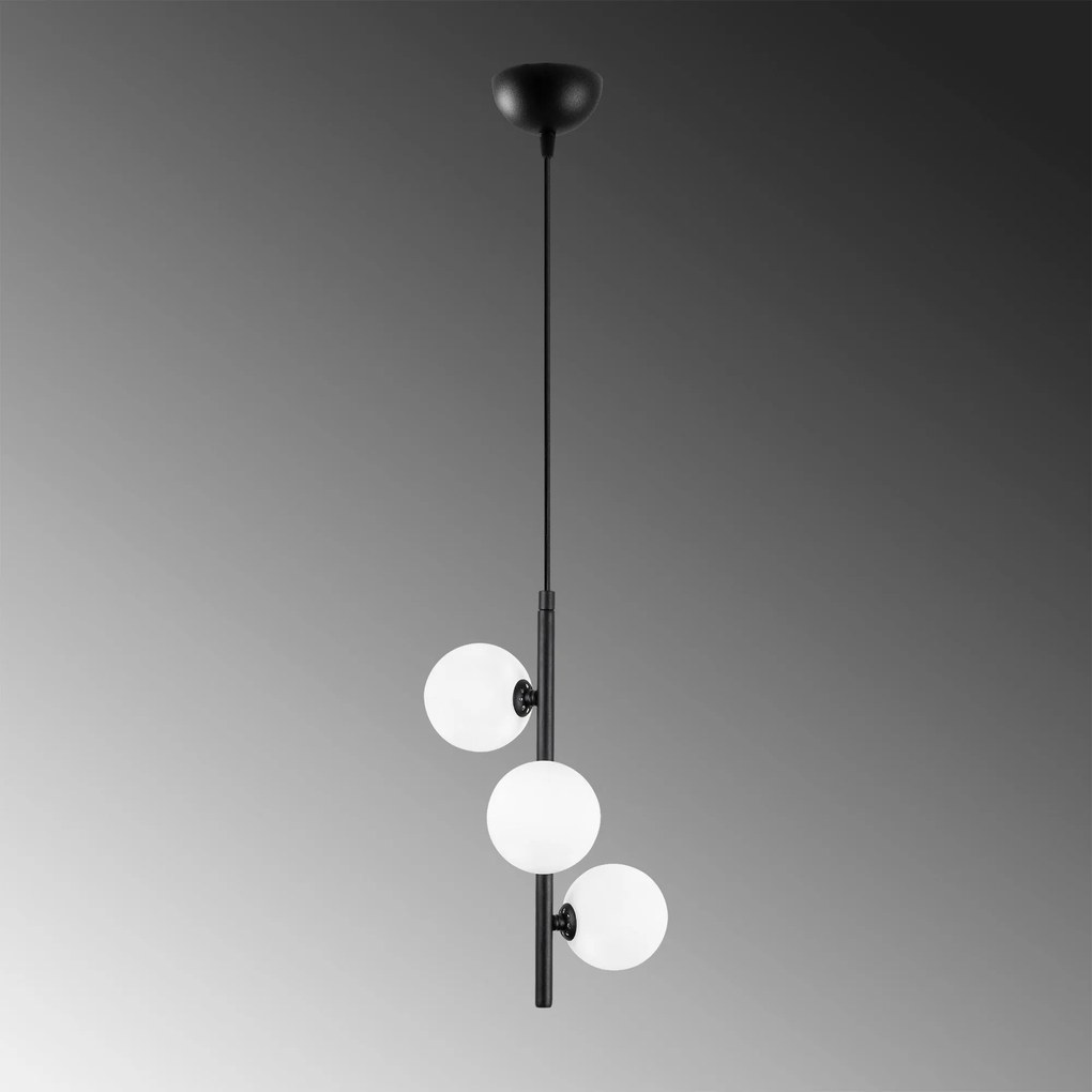 Chandelier Domino – Preto e Branco – 36 x 36 x 46 cm