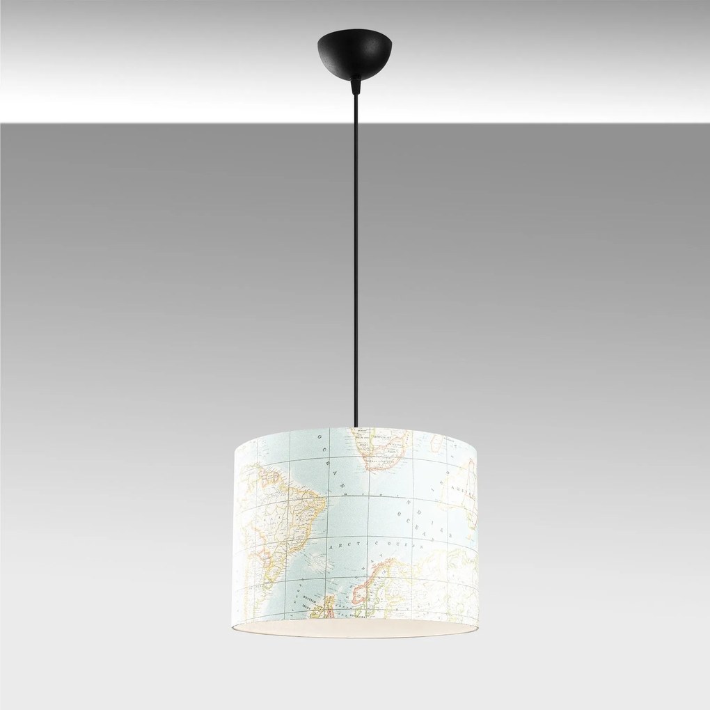 Candeeiro Abajur – Multicolor – Diâmetro 40 cm, Altura 124 cm