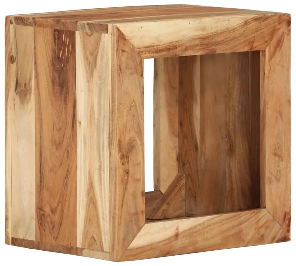 Banco 40x30x40 cm madeira de acácia maciça