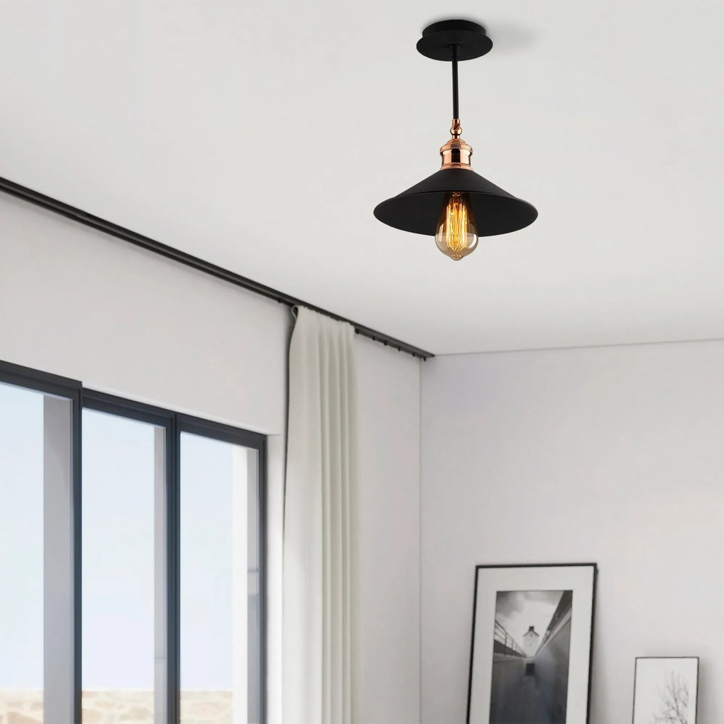 Chandelier Berceste – Preto – 24 cm