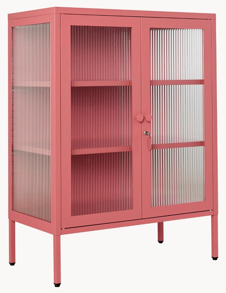 Vitrine em metal com vidro canelado The Mixer