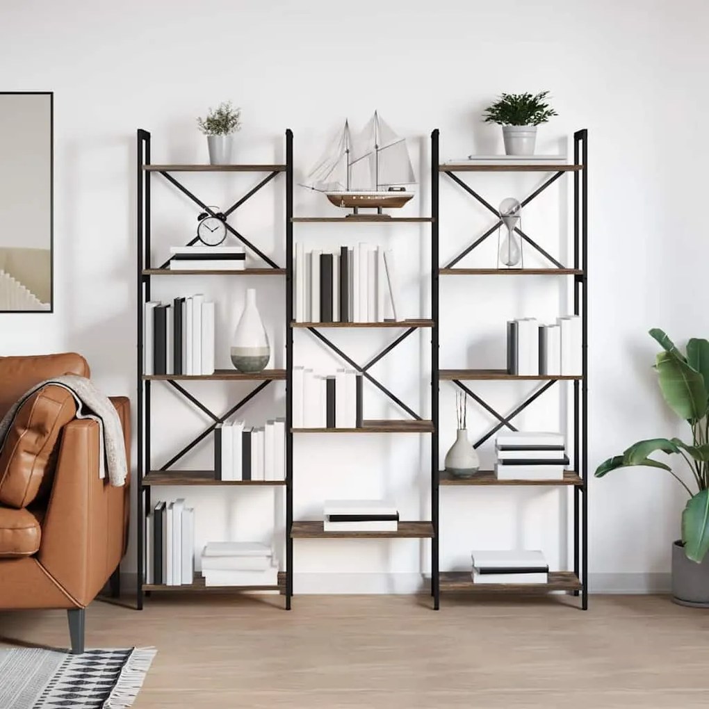 vidaXL Estante Carvalho Sonoma 156 x 25 x 167 cm Madeira processada