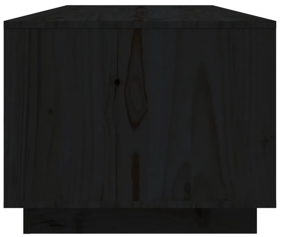Mesa de centro 110x50x40 cm madeira de pinho maciça preto