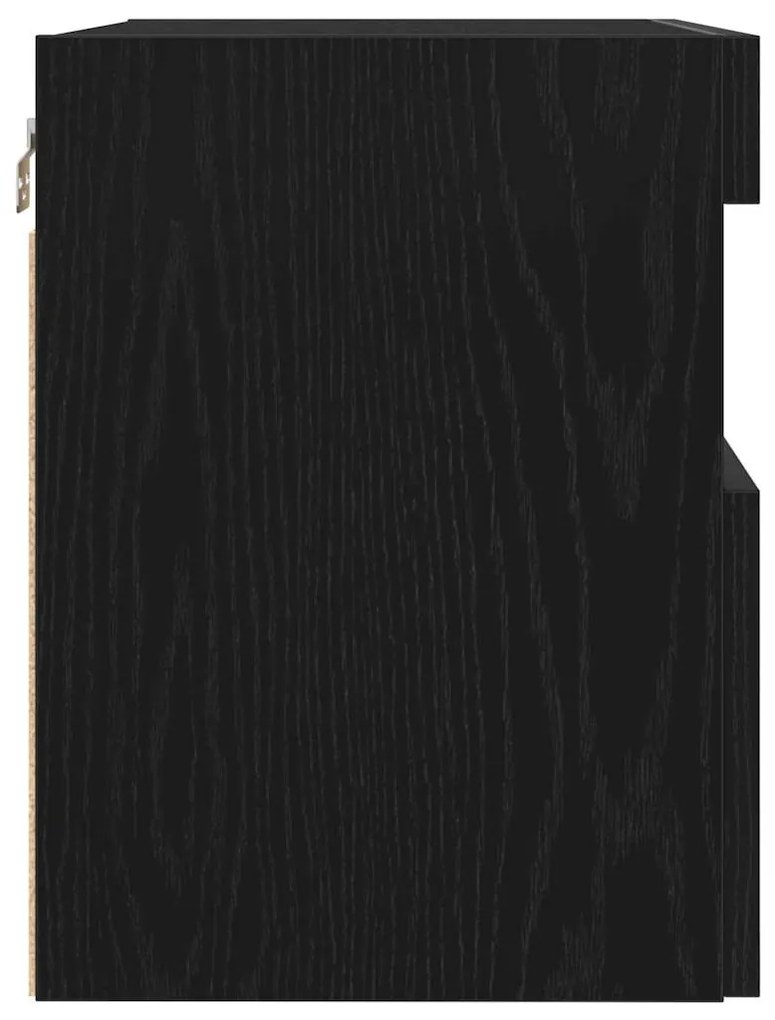 Armários de TV vidaXL com luzes LED 2 pcs Carvalho Preto 60x30x40 cm