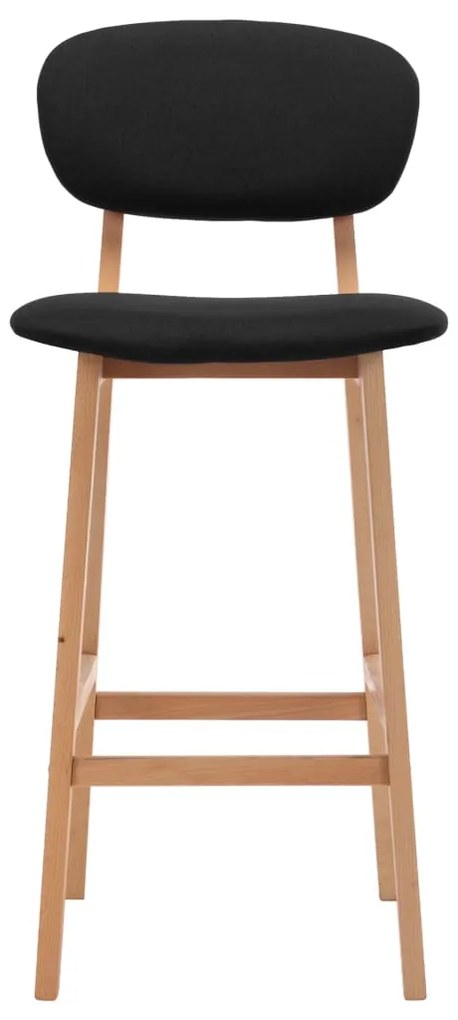 Bancos de bar 2 pcs tecido preto