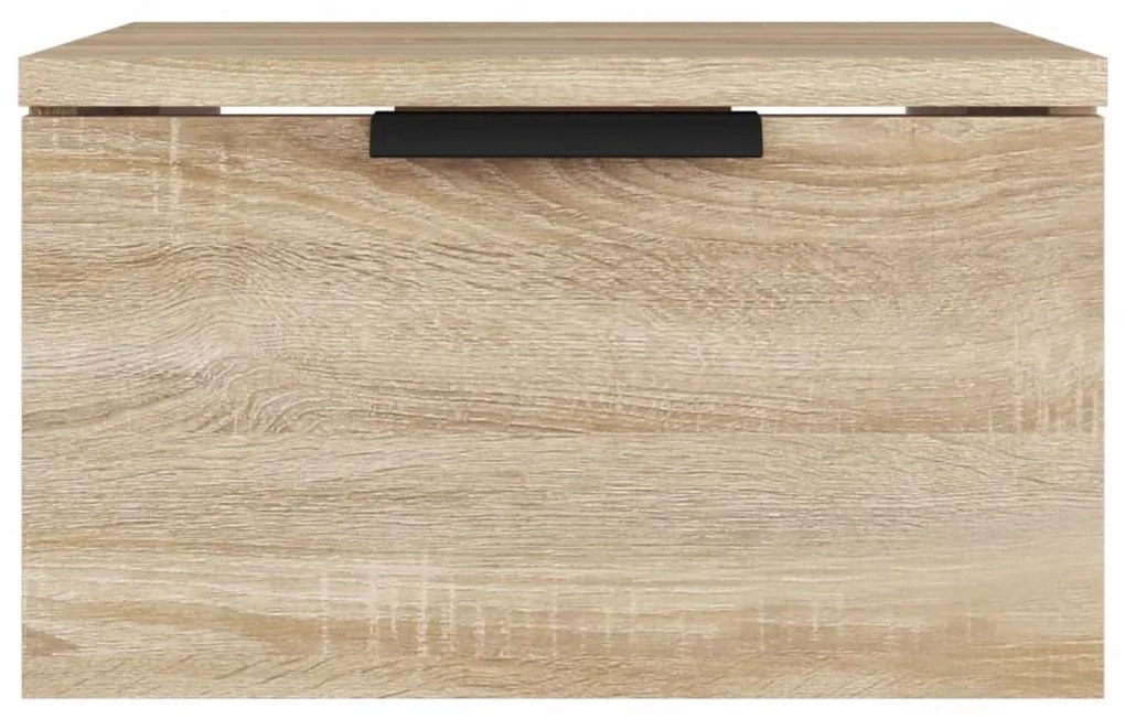 Mesa de cabeceira montagem na parede 34x30x20 cm cor sonoma