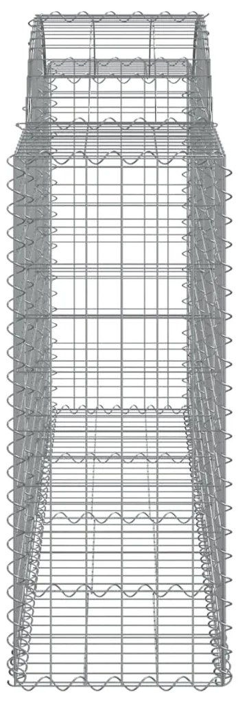 Cestos gabião arqueados 3pcs 200x50x100/120cm ferro galvanizado