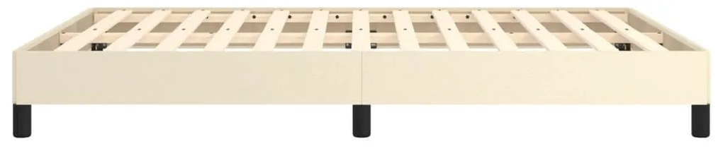 Estrutura de cama 140x190 cm couro artificial cor creme