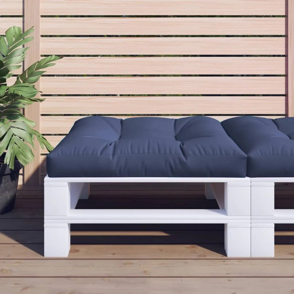 vidaXL Almofadão para sofá de paletes 70x70x12 cm tecido azul-marinho