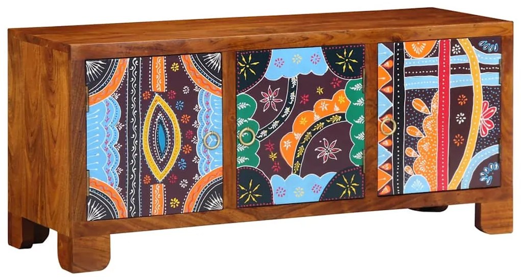 vidaXL Banco para Sapatos com porta Marrom mel 100 x 35 x 45 cm