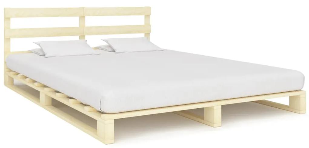 285245 vidaXL Estrutura de cama em paletes pinho maciço 160x200 cm