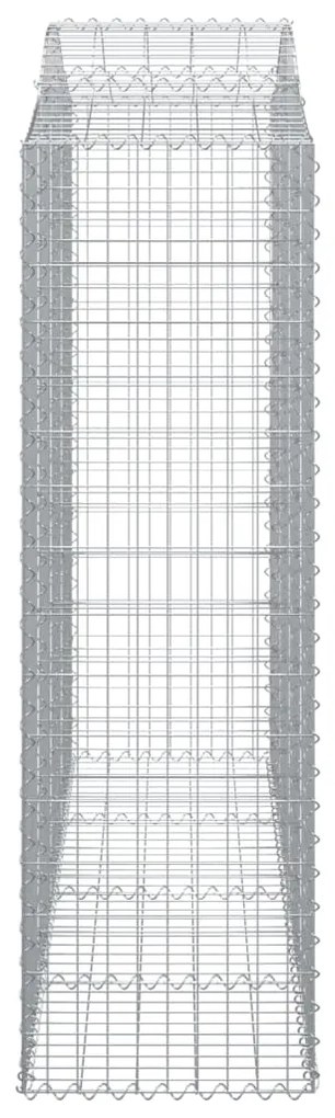 Cestos gabião arqueados 2pcs 200x50x160/180cm ferro galvanizado