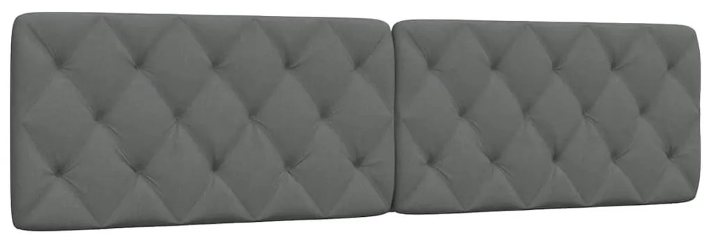 Almofadão de cabeceira 200 cm tecido cinzento-escuro