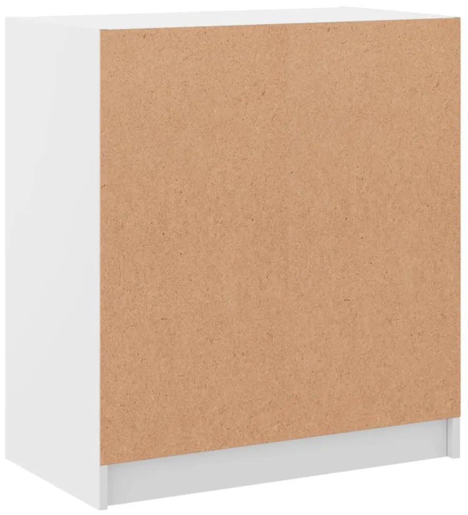 Armário de apoio c/ portas de vidro 68x37x75,5 cm branco