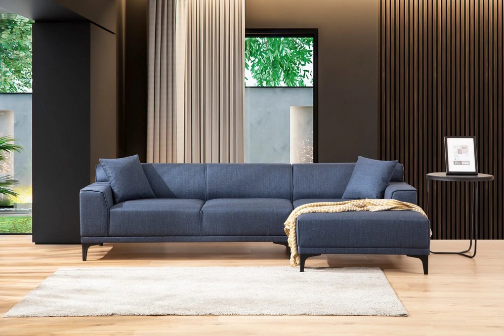 **** Sofá de Canto Petra – Azul – 145 x 250 cm
**